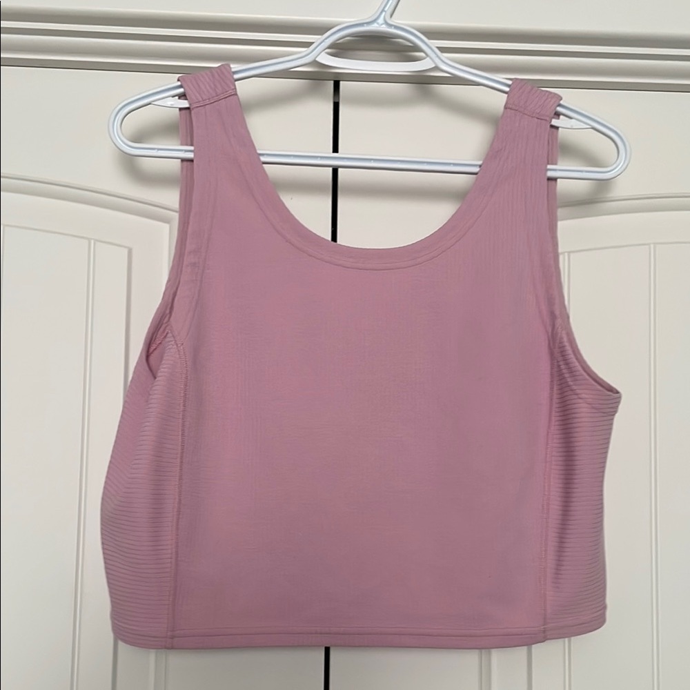 Lululemon Athletica Pink Fitted Crop Tank Top